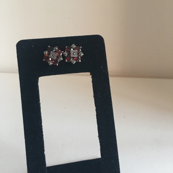 Garnet hemalyka 925 sterling silver earrings⭐️ - Picture 13 of 15